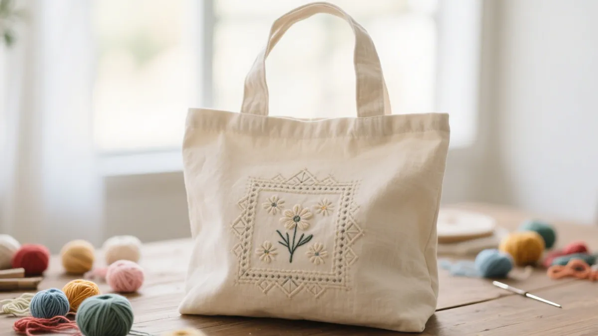 how to embroider a tote bag