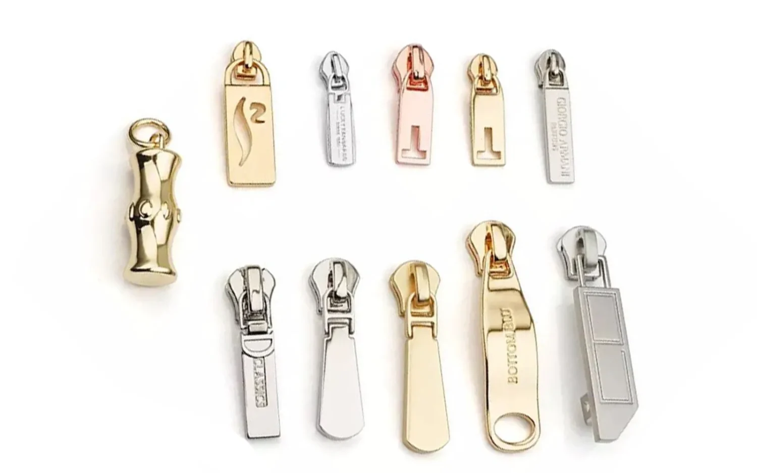 metal zipper pulls
