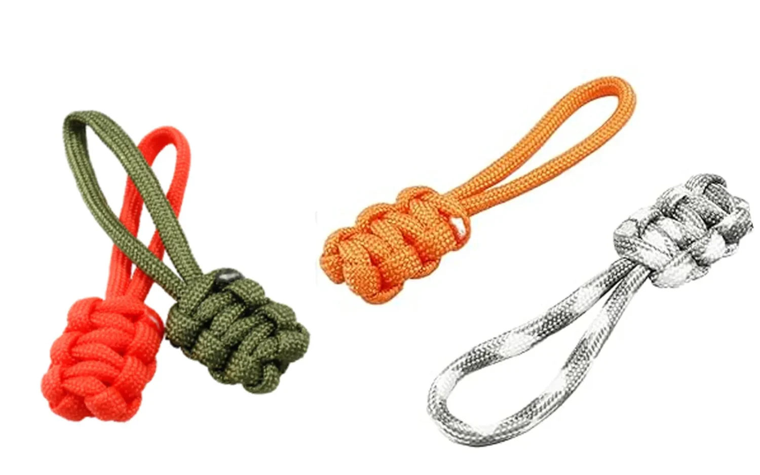 paracord zipper pulls