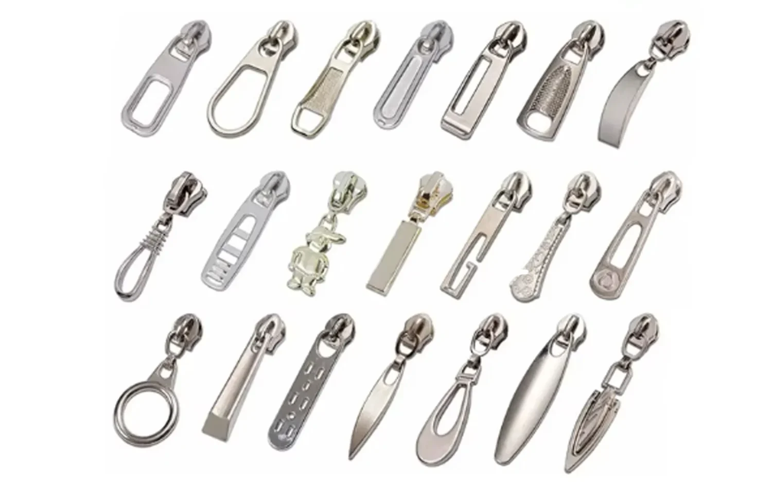 zinc alloy zipper pulls