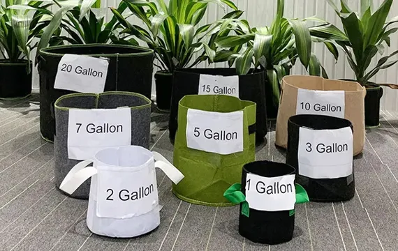 grow bags size