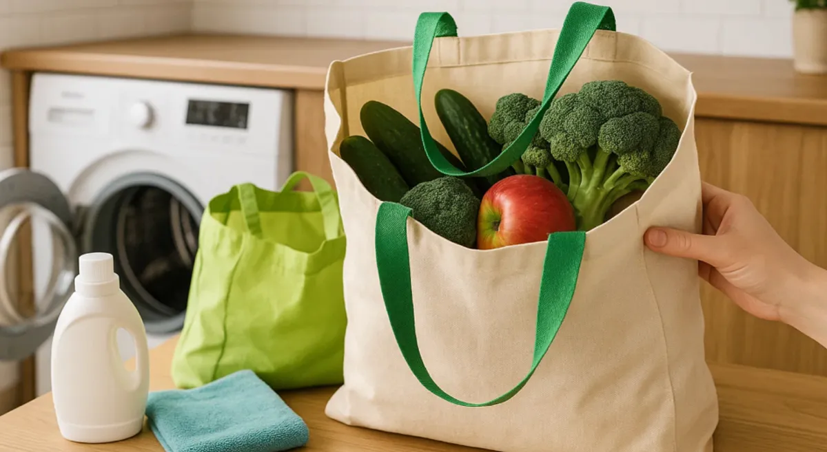 how to clean reusable grocery bags (1)
