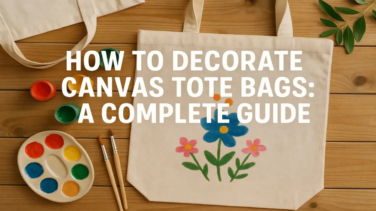 how to decorate canvas tote bags