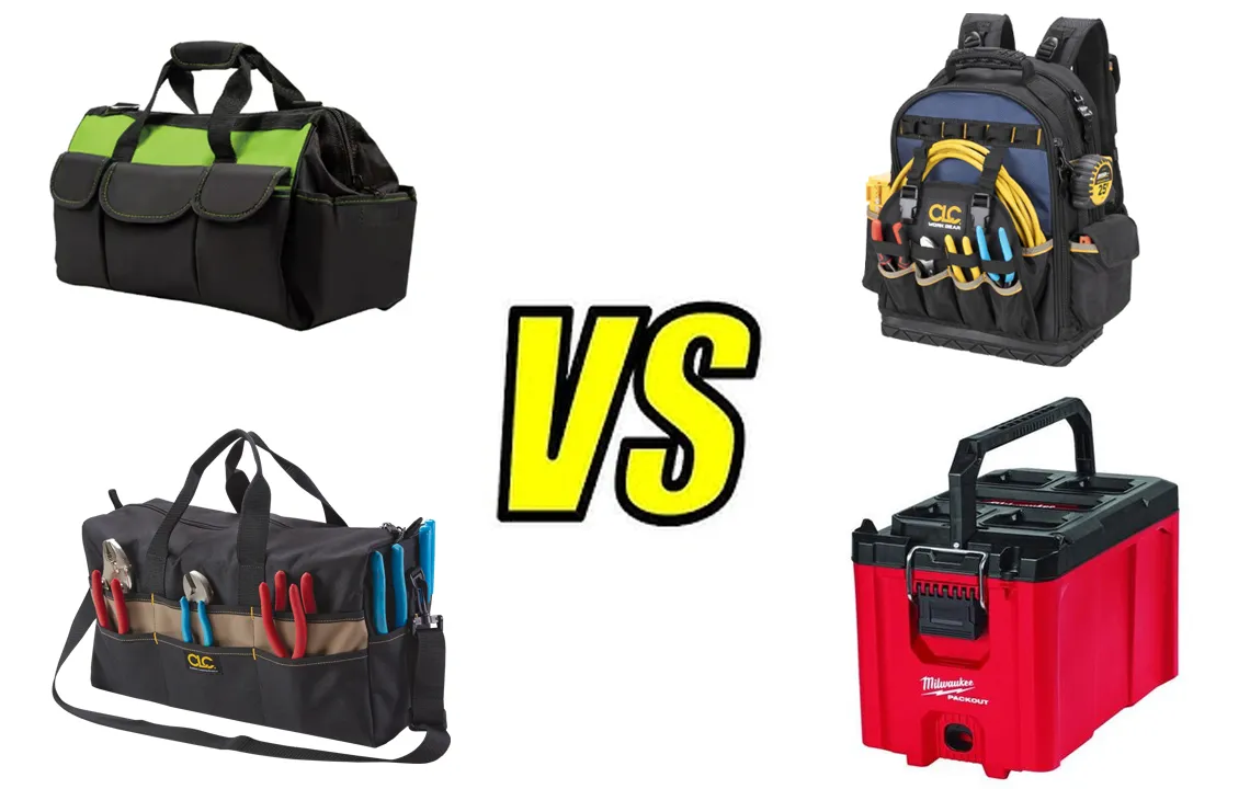 tool bag vs toolbox vs tote vs backpack