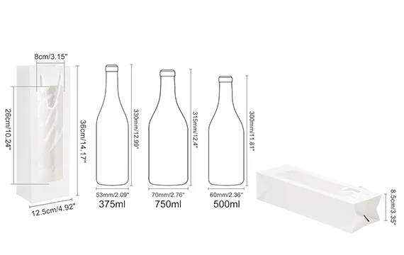 wine bags size