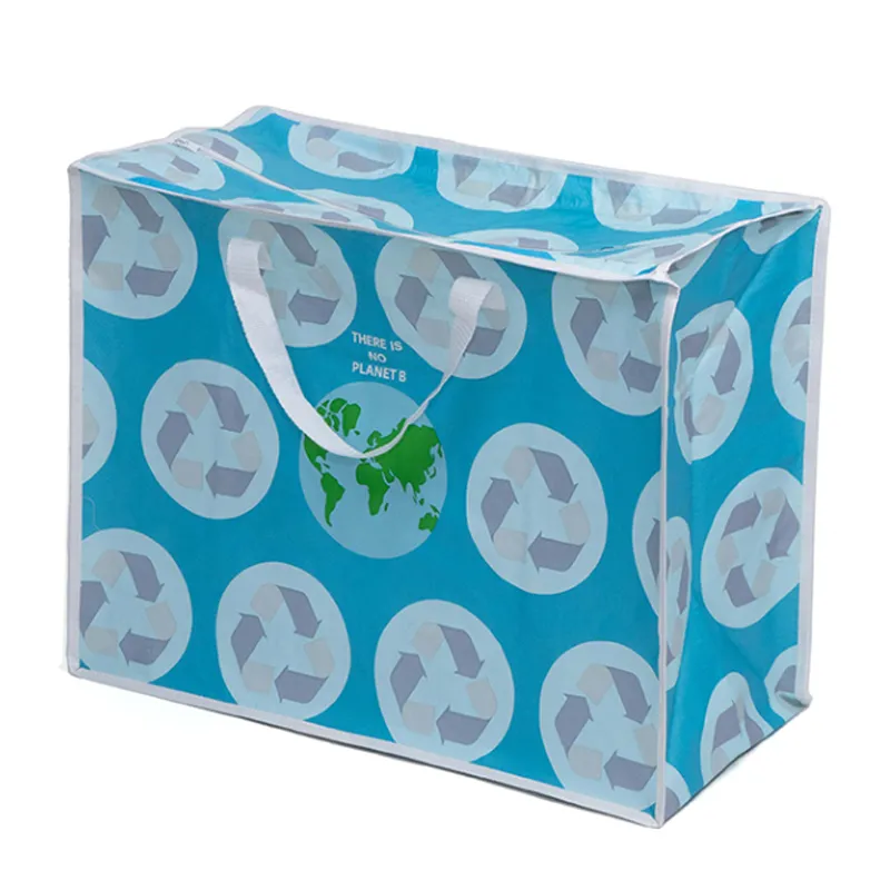 zippered pp laminated woven bag
