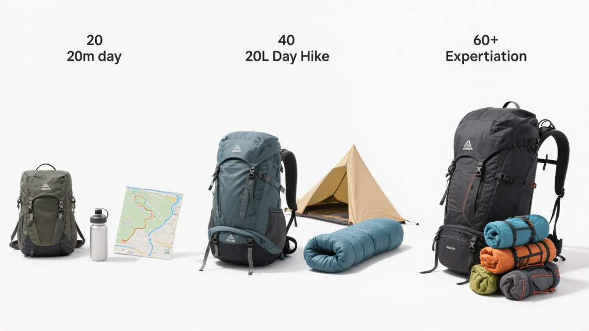 backpack sizes by trip