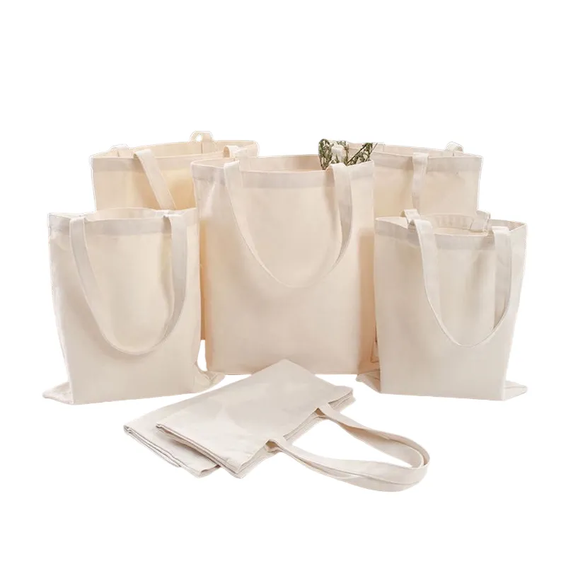 blank canvas grocery bags