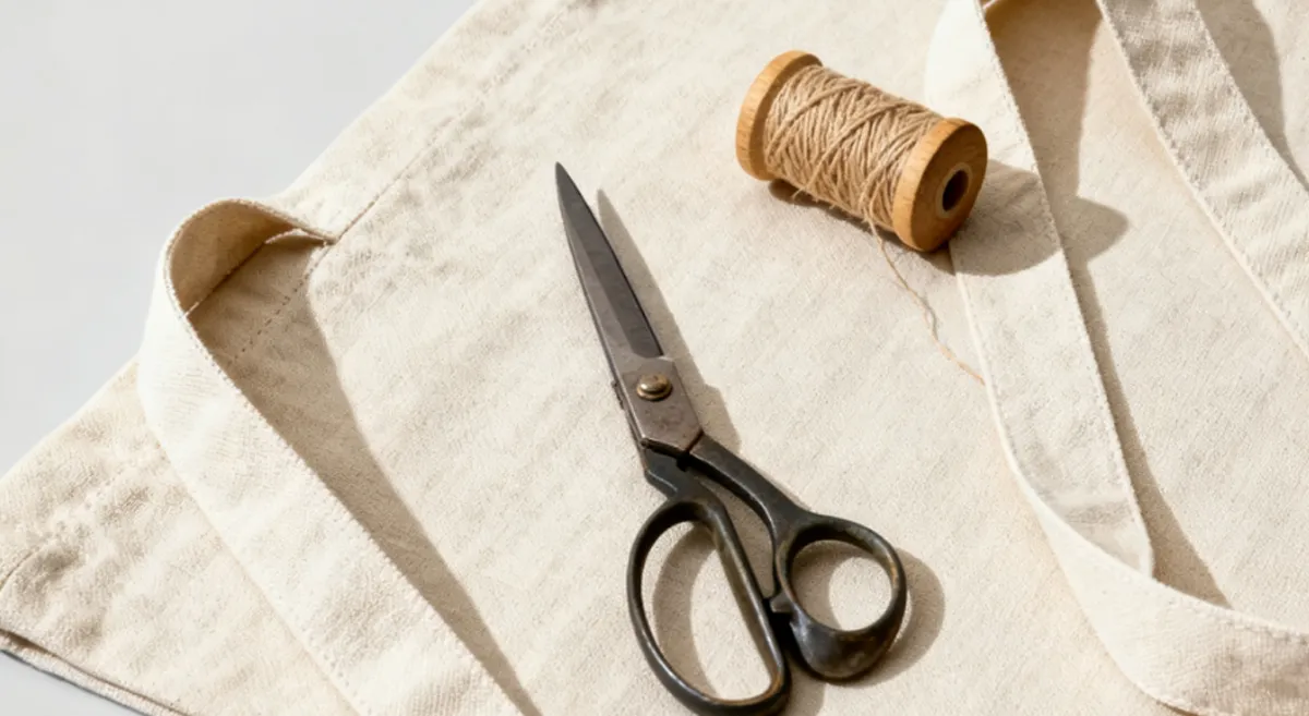 canvas grocery bags cutting and preparing fabric