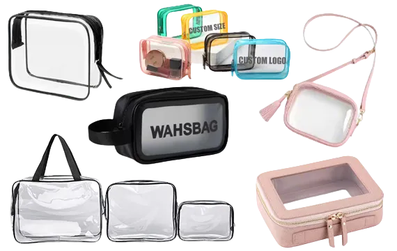 clear cosmetic bags