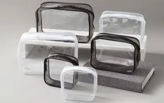 clear cosmetic bags materials