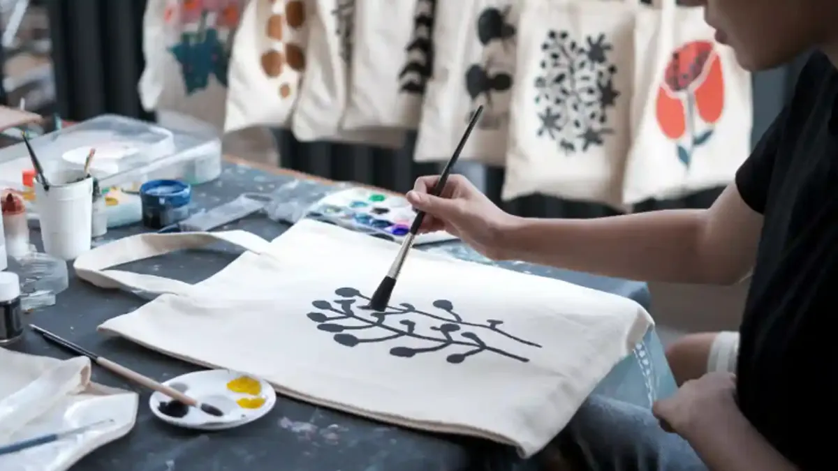 how to paint on canvas tote bags
