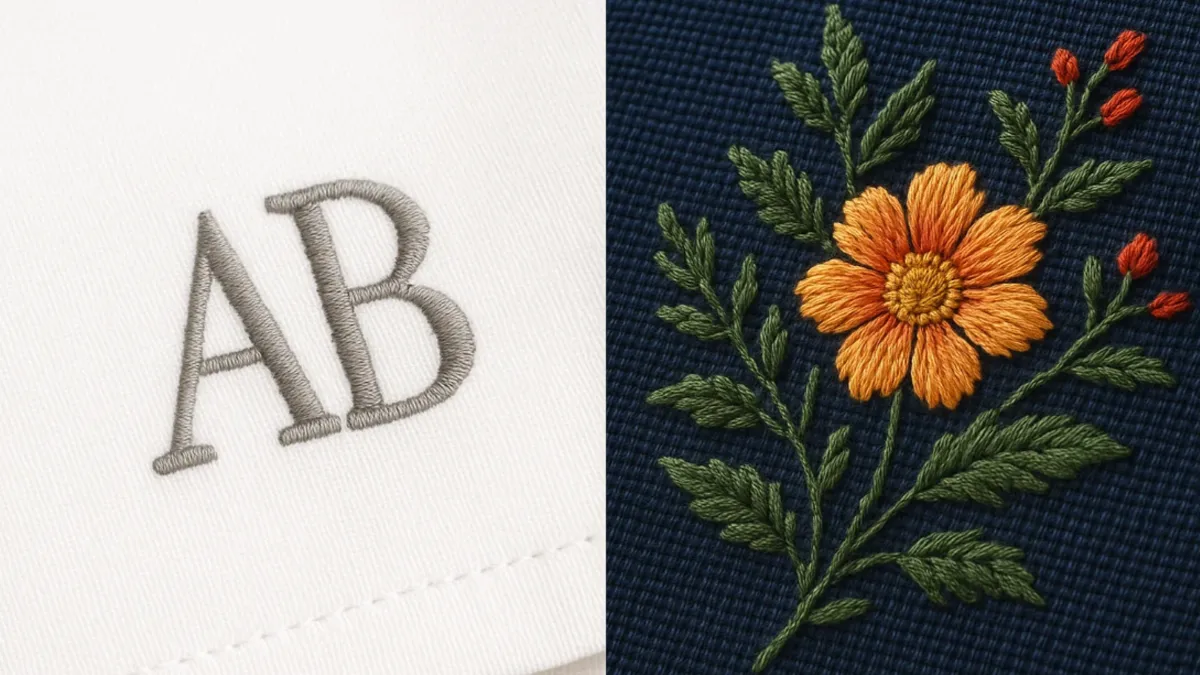 monogram vs embroidery