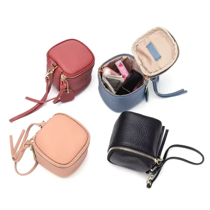 small leather makeup bag