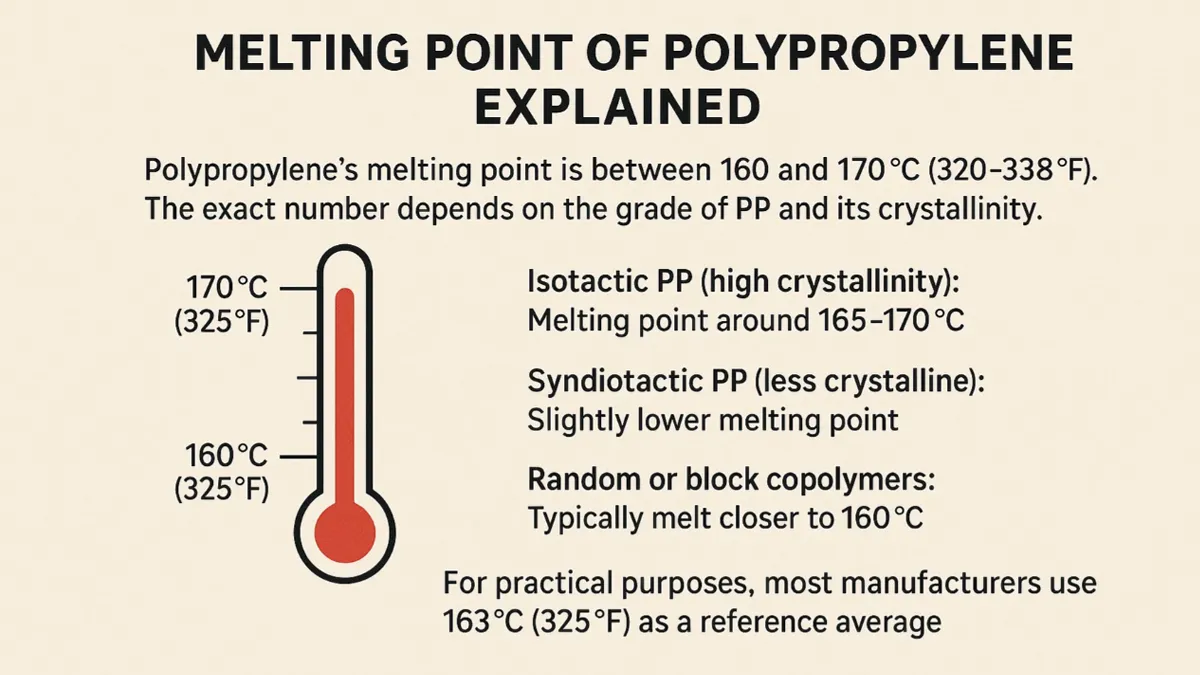 the melting point of polypropylene explained