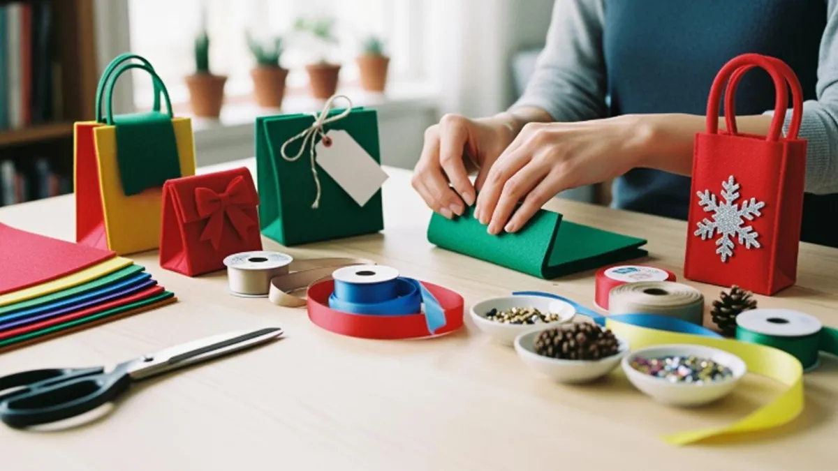 diy felt gift bags