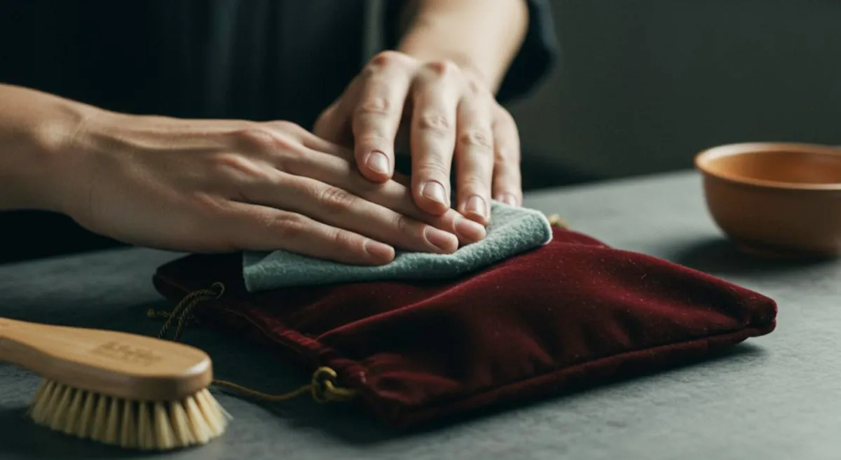 how to clean a velvet bag