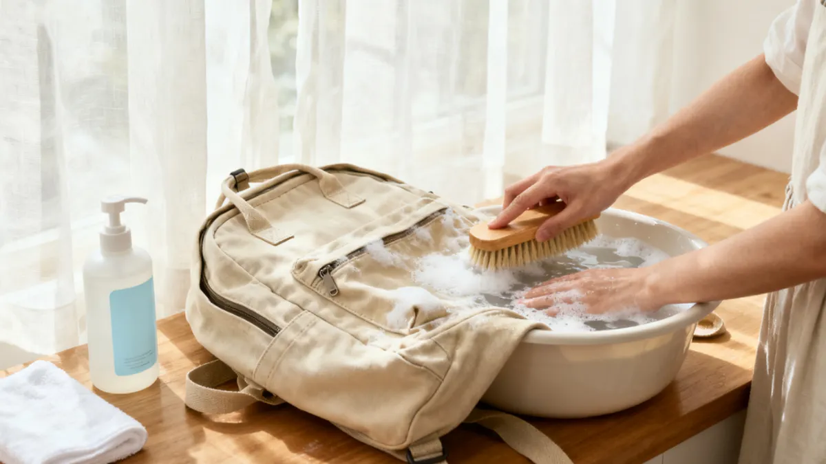 how to clean canvas backpack