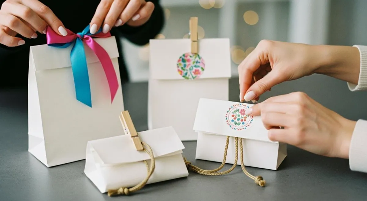 how to close a gift bag using different techniques
