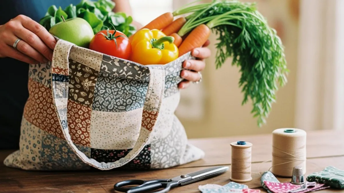 how to make a grocery tote bag