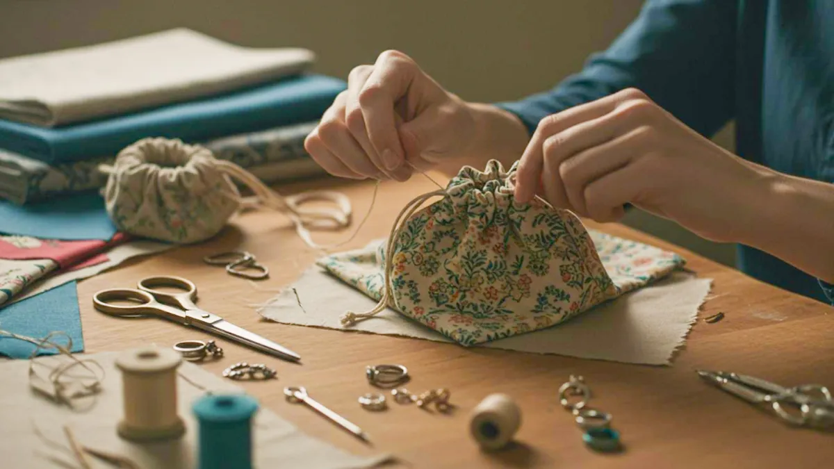 how to make jewelry drawstring bags