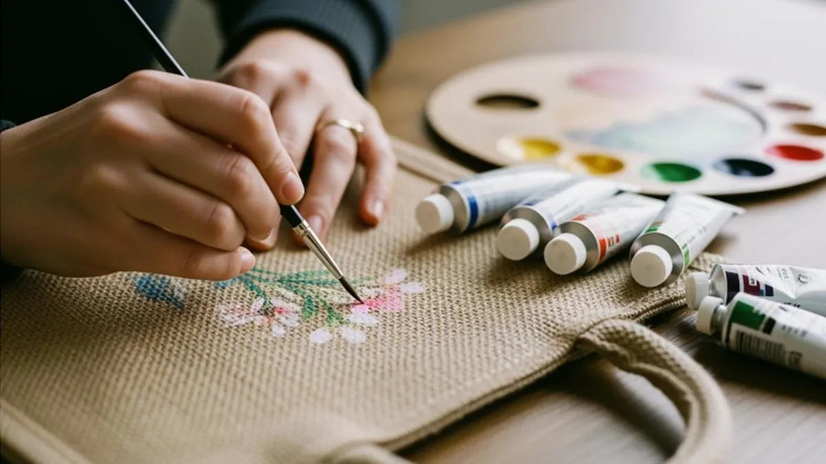 how to paint jute bags with easy steps