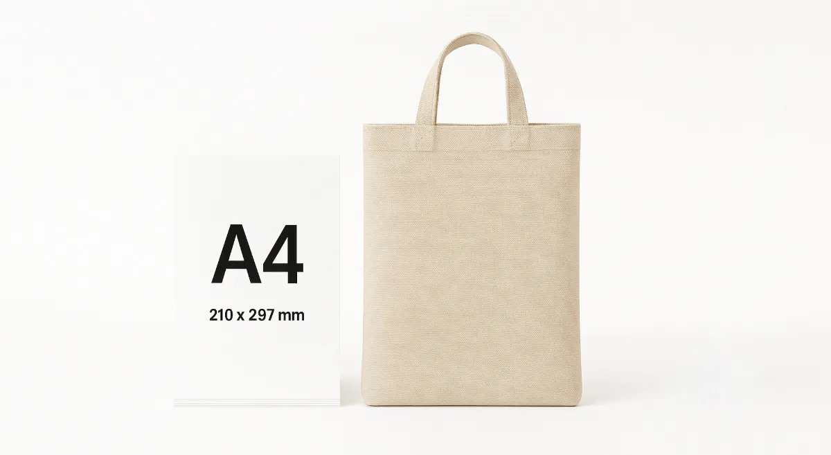 a4 size bag vs a4 paper
