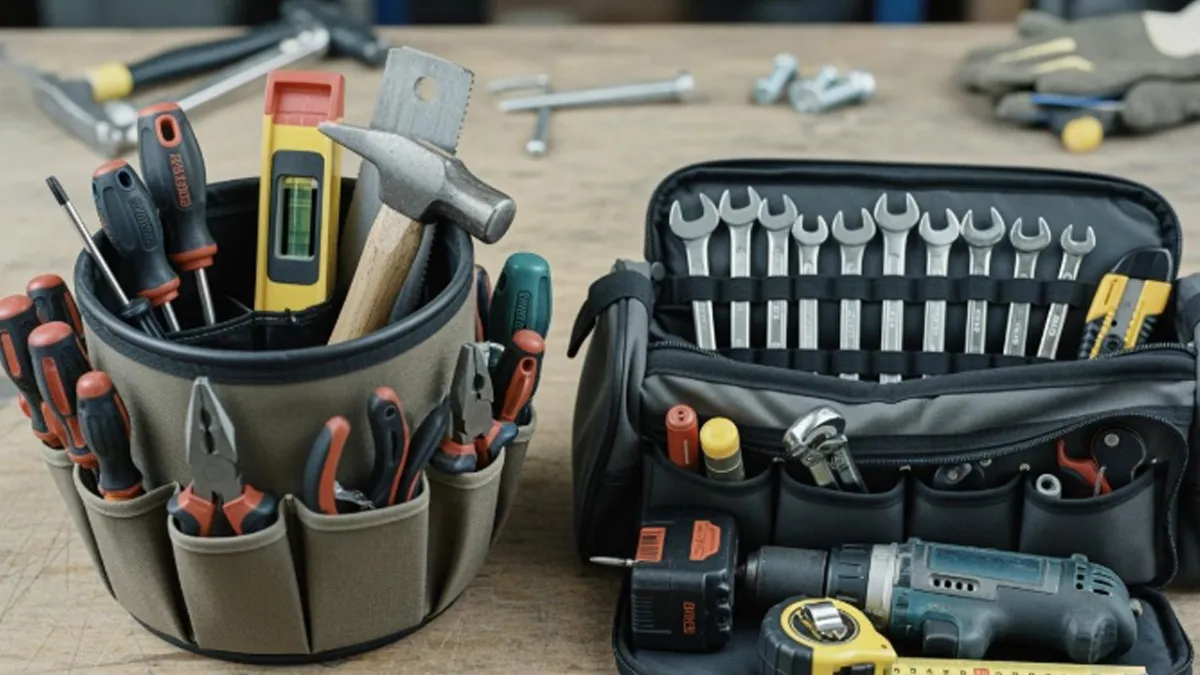 bucket organizer vs tool bag