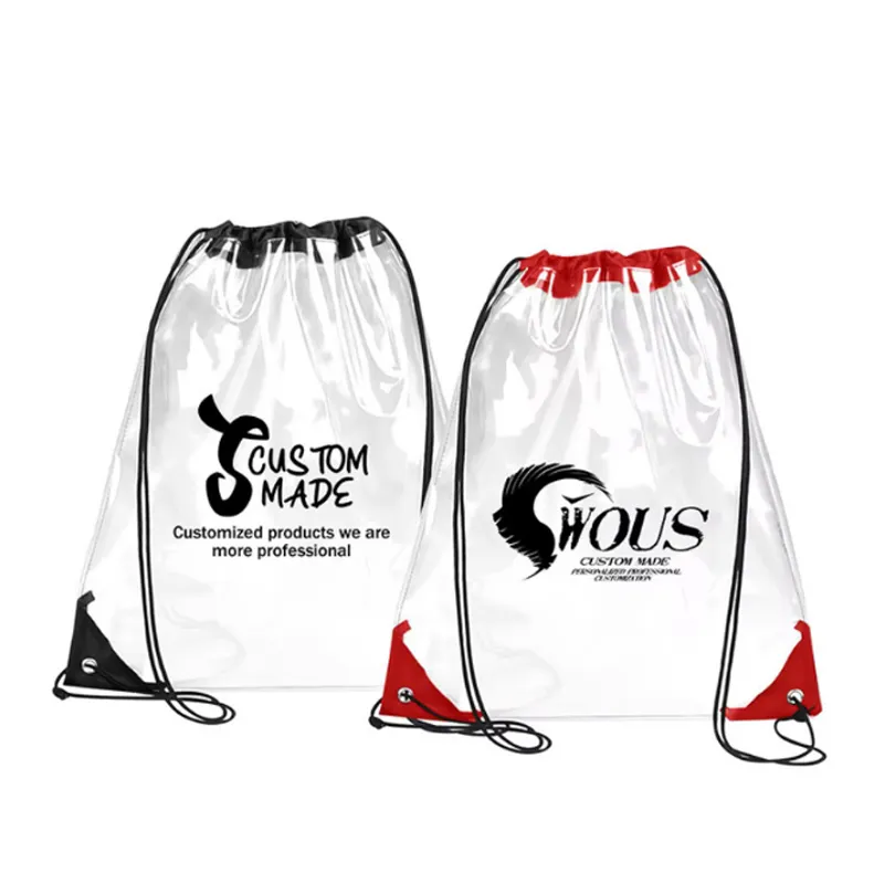 clear drawstring bags