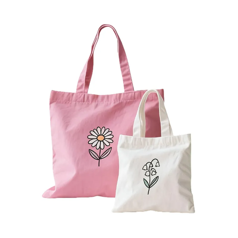 cute canvas tote bags with zipper