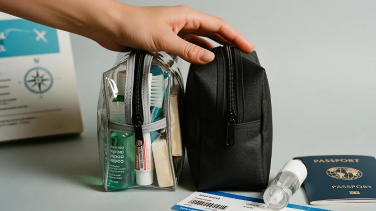 does toiletry bag have to be clear