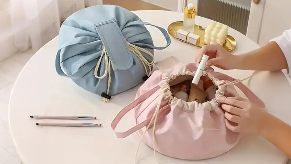 drawstring makeup bag overview