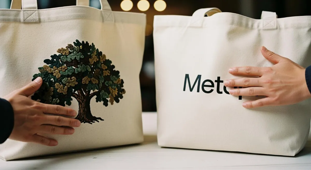 embroidered or printed logo