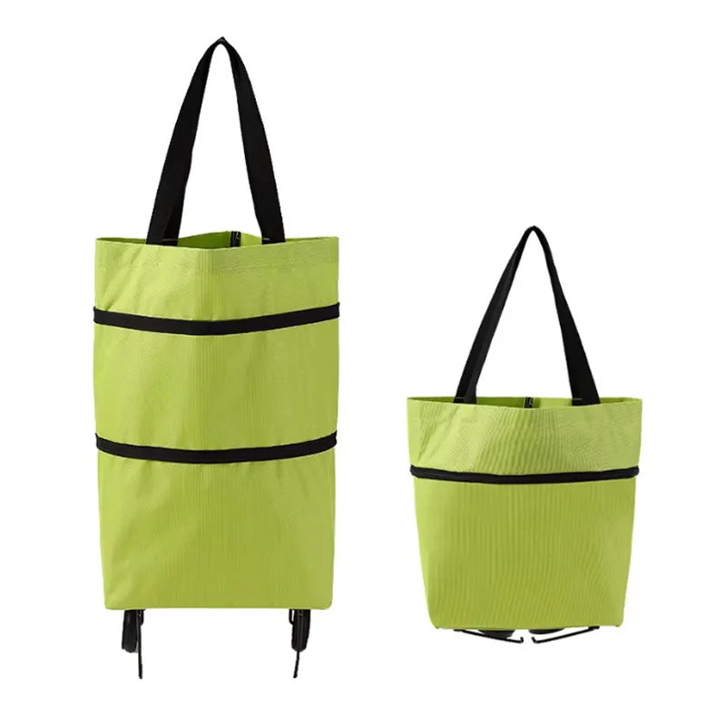 foldable shopping bag with wheels
