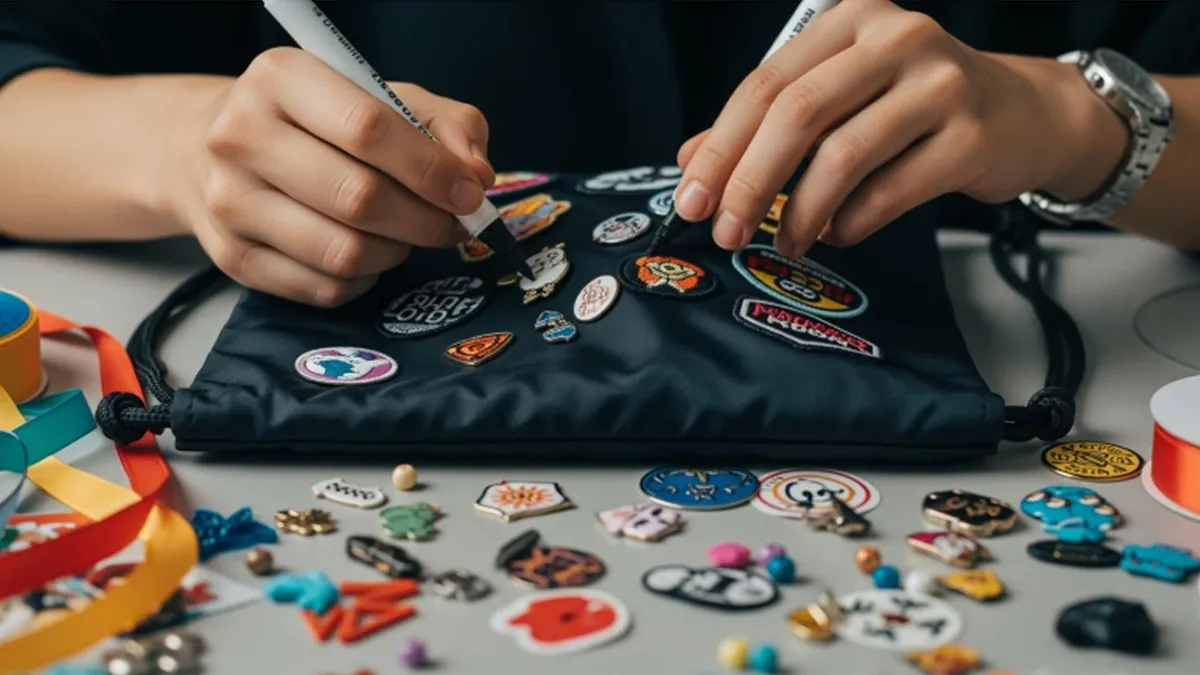 how to decorate a nylon drawstring bag