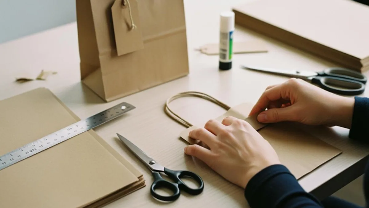 how to make kraft paper bag