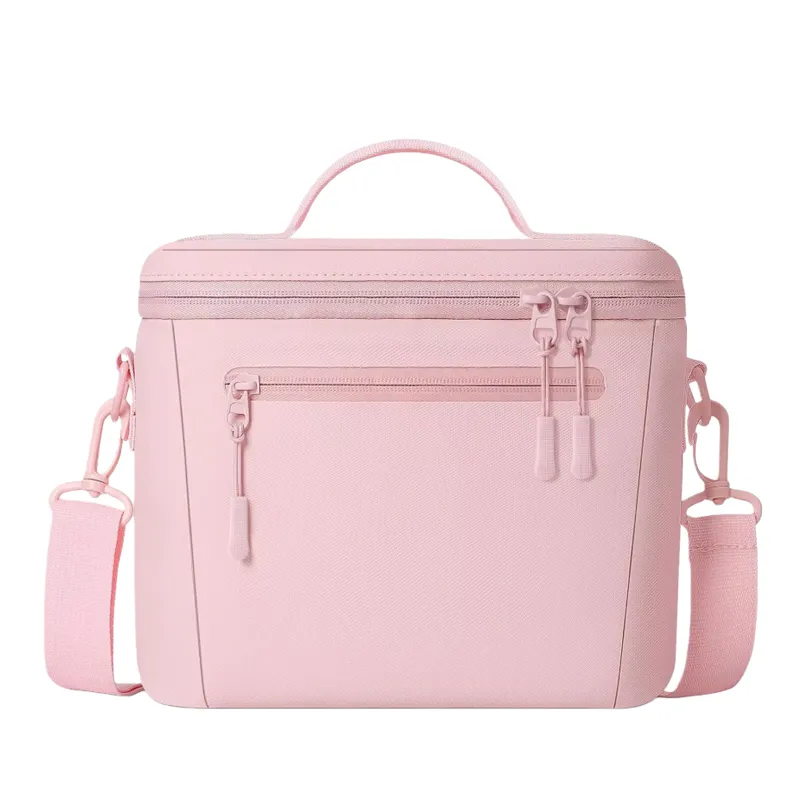 pink insulated lunch bag