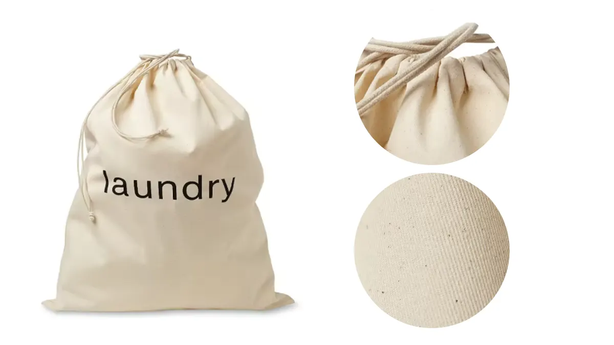 canvas drawstring laundry bag