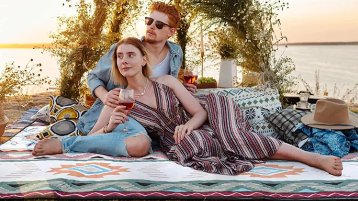 comfort of beach blanket material