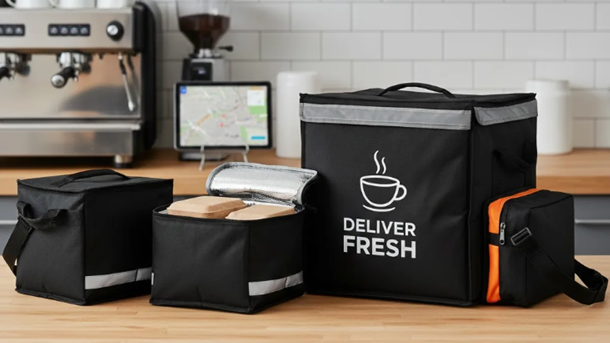 food delivery bag size