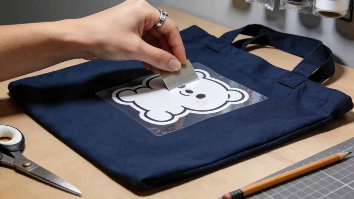 how to get vinyl to stick to canvas bags