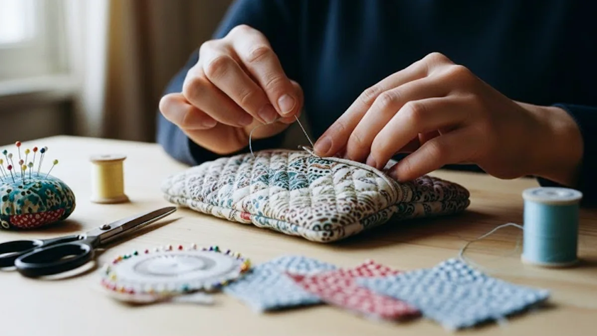 how to make a quilted makeup bag
