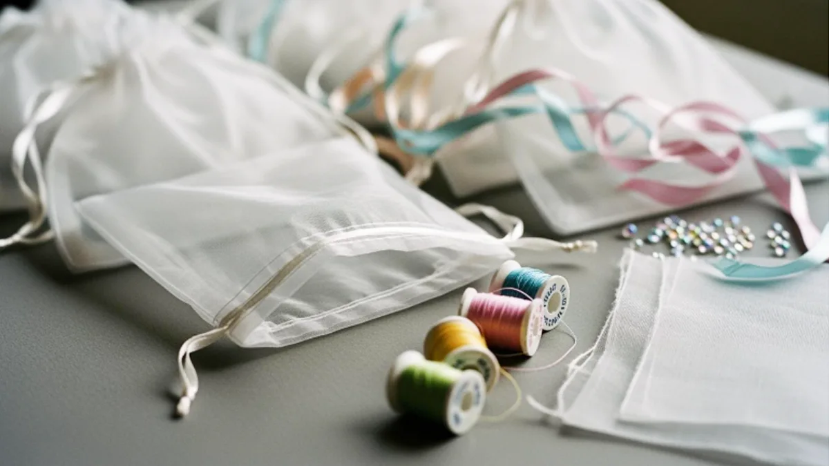 what are organza bags made of