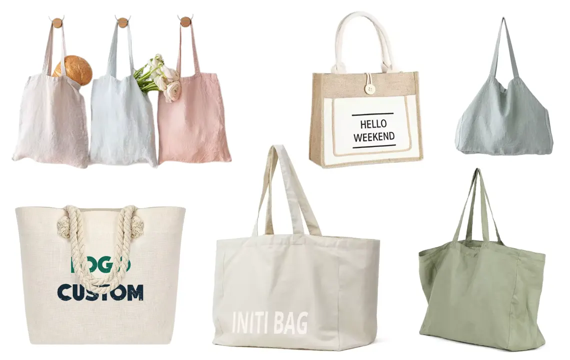 custom linen tote bags manufacturer