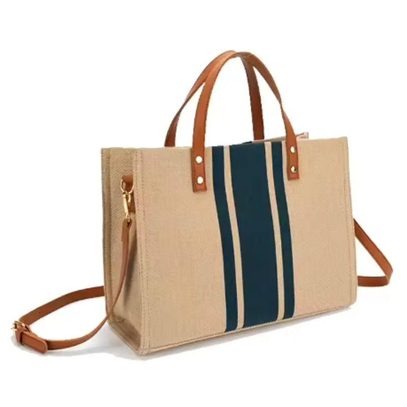 jute tote bag with zipper