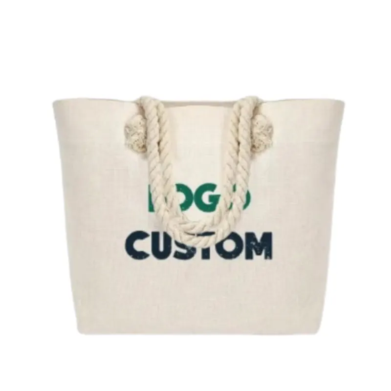 printed linen tote bags