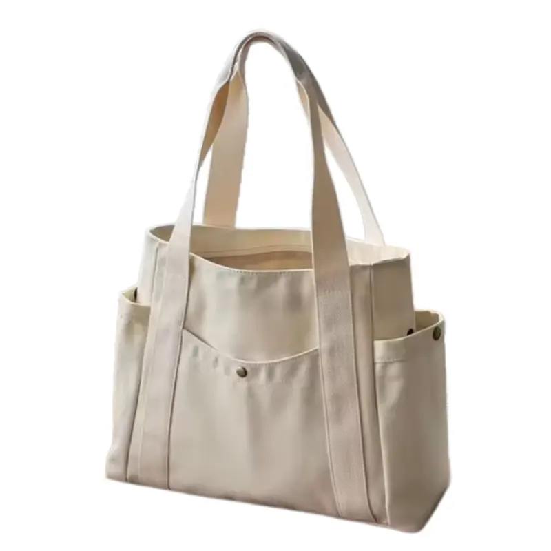 canvas beach bag with zipper