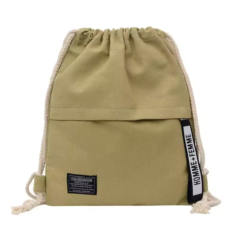 canvas drawstring backpack