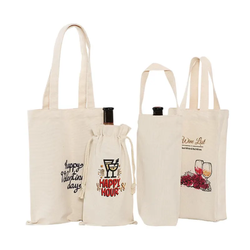 canvas wine tote bags