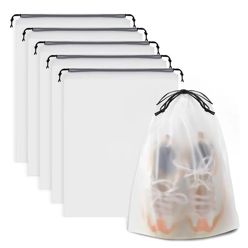 transparante schoentassen met trekkoord